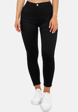 Elara Skinny Jeans in Zwart: voorkant