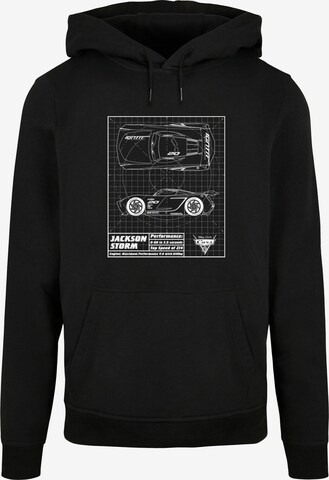 ABSOLUTE CULT Sweatshirt 'Cars - Jackson Storm' in Schwarz: predná strana