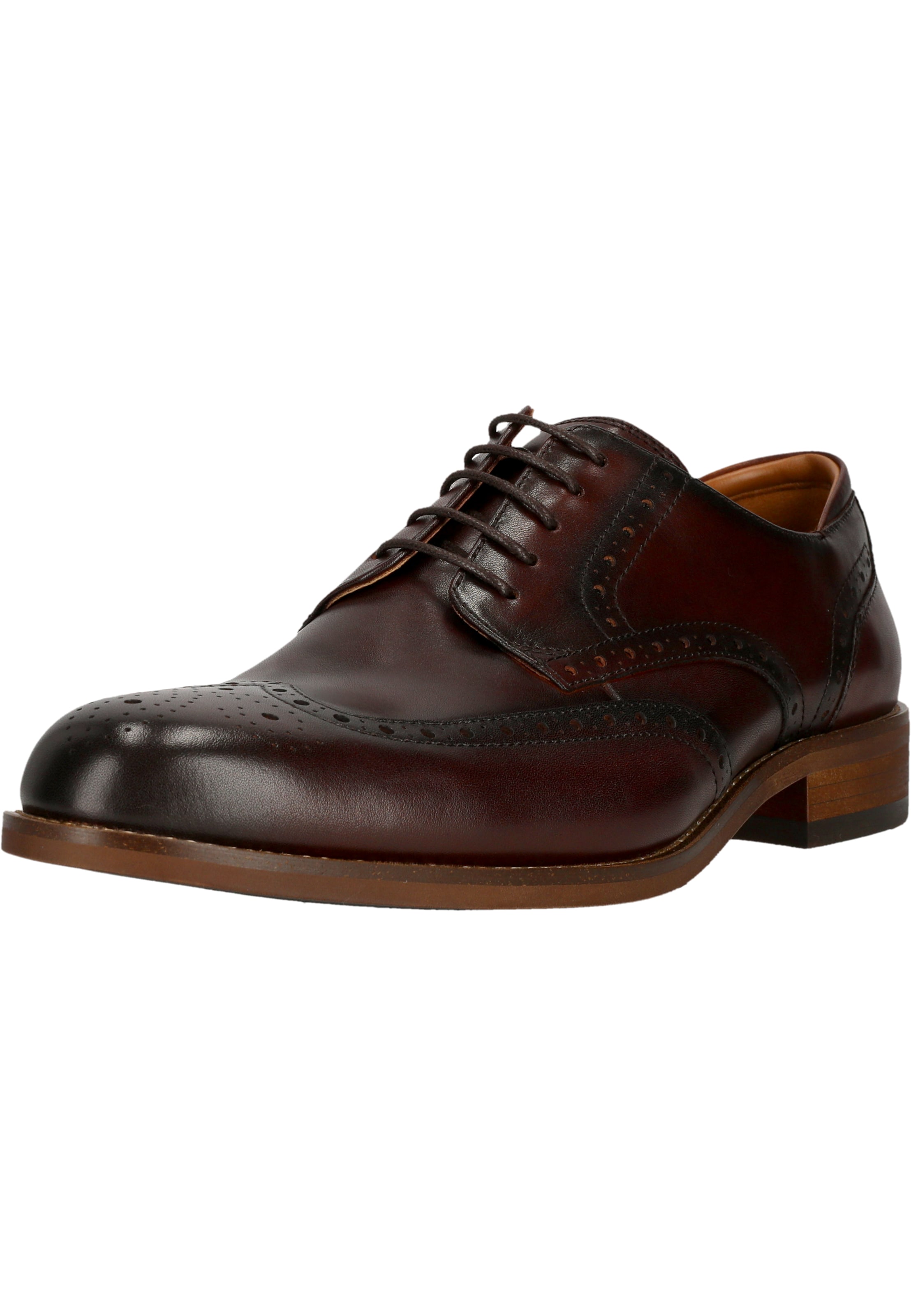 CLARKS Schnürschuhe 'CraftRemi Tip' in Braun: Vorderseite
