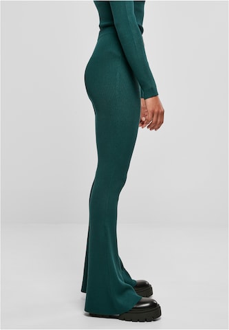 Urban Classics Flared Trousers in Green