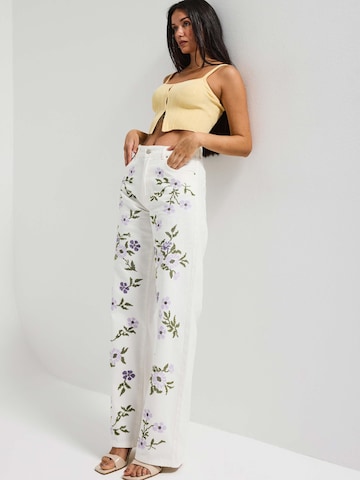 IT'S BASIC Loosefit Jeans 'LOOSE HIGH RISE JEANS' in Wit: voorkant
