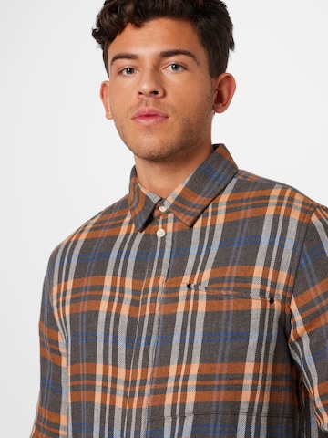 KnowledgeCotton Apparel Regular fit Button Up Shirt in Grey