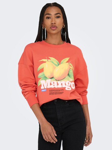 ONLY Sweatshirt 'ONLPhilea' in Orange: Vorderseite