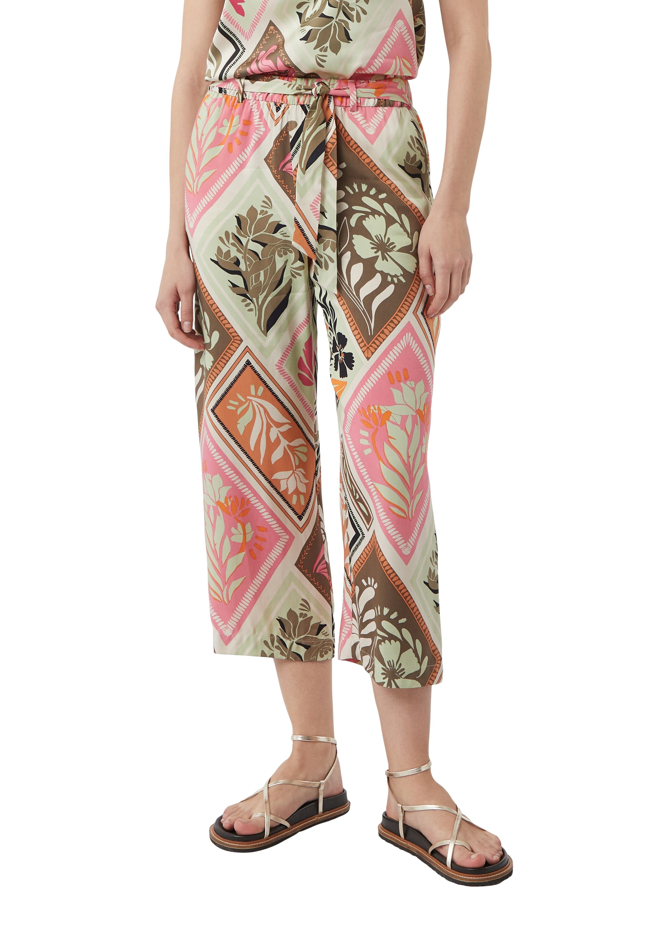 COMMA Regular Pants in Pink: front