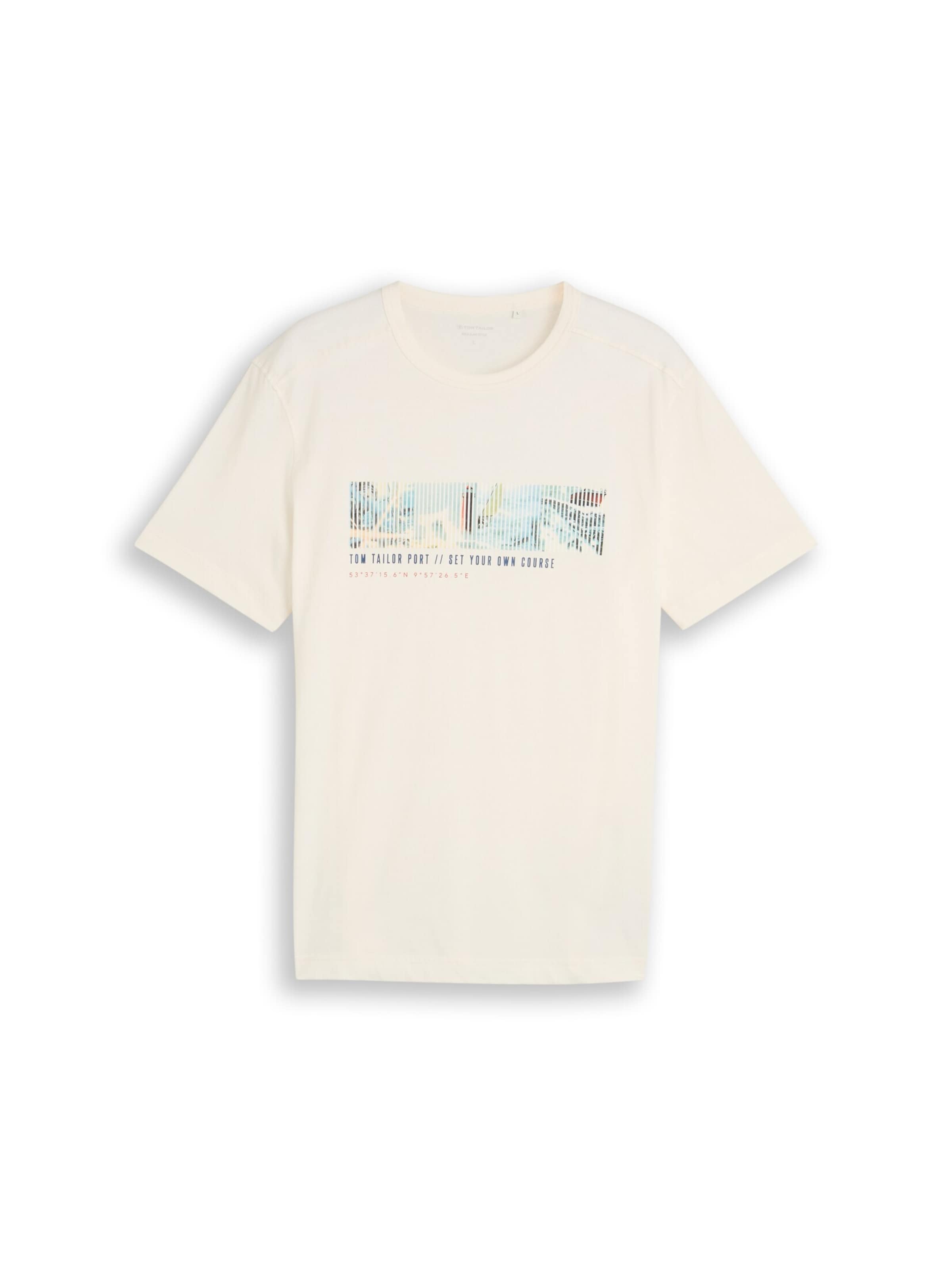 T-Shirt TOM TAILOR en beige : devant
