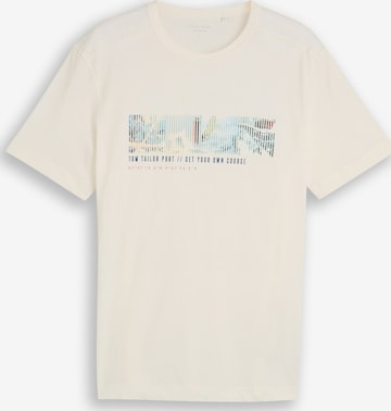 T-Shirt TOM TAILOR en beige : devant