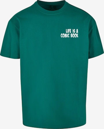 Merchcode Shirt 'Book Comic' in Green: front