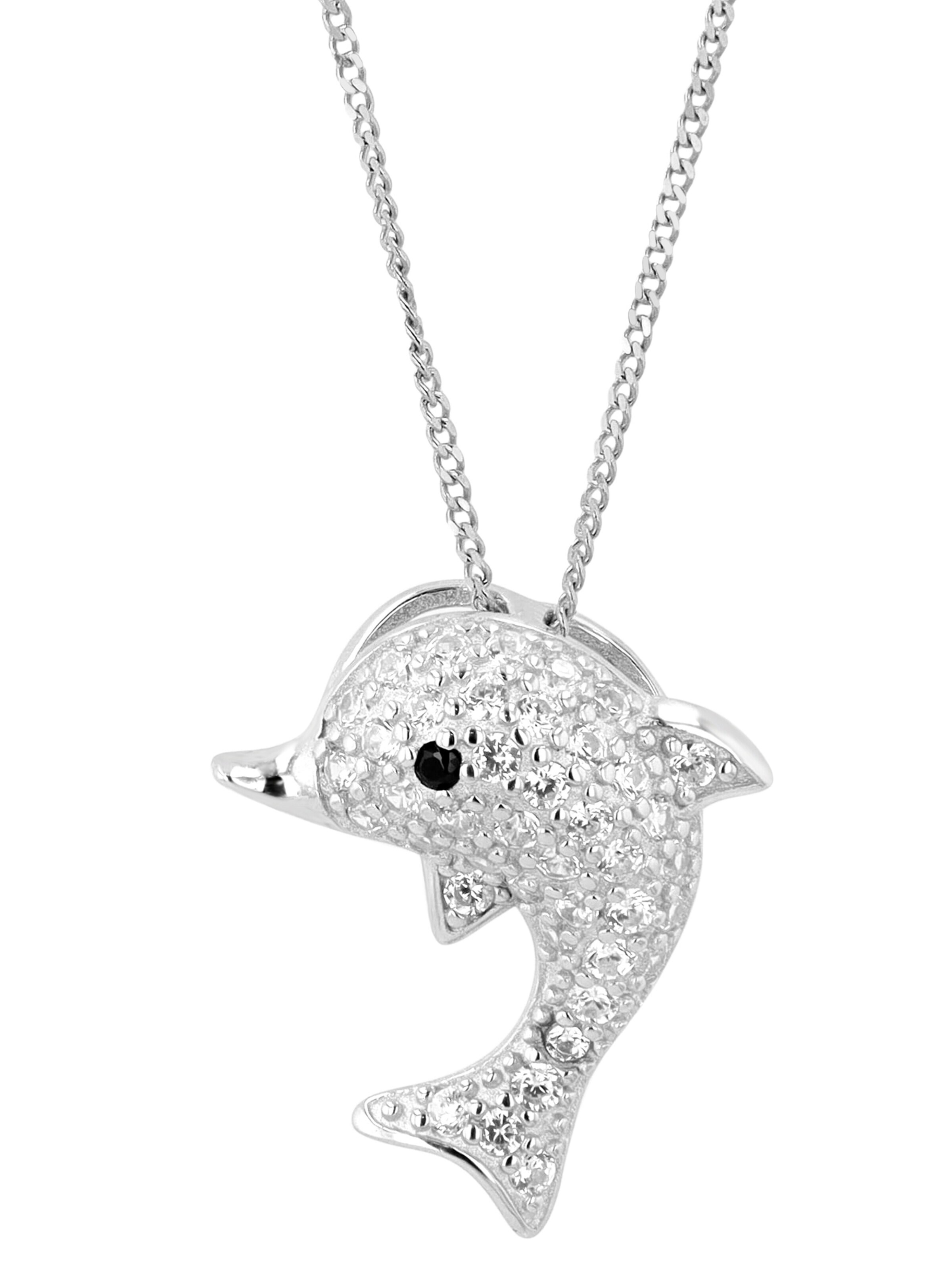 Akzent Pendant '"Dolo" aus 925 Sterlingsilber, rhodiniert, langlebig' in Silver