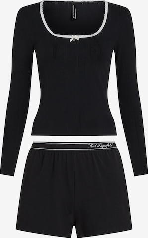 Pantaloni scurți de la Karl Lagerfeld pe negru: față