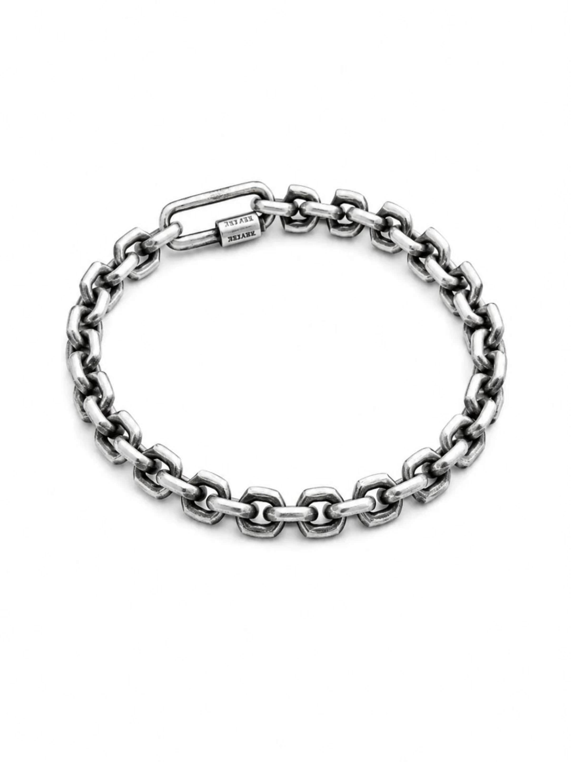 REYTEL - Pulsera 'TEMPLE' en plata: frente