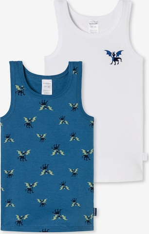 Maillot de corps ' Fine Rib ' SCHIESSER en bleu : devant