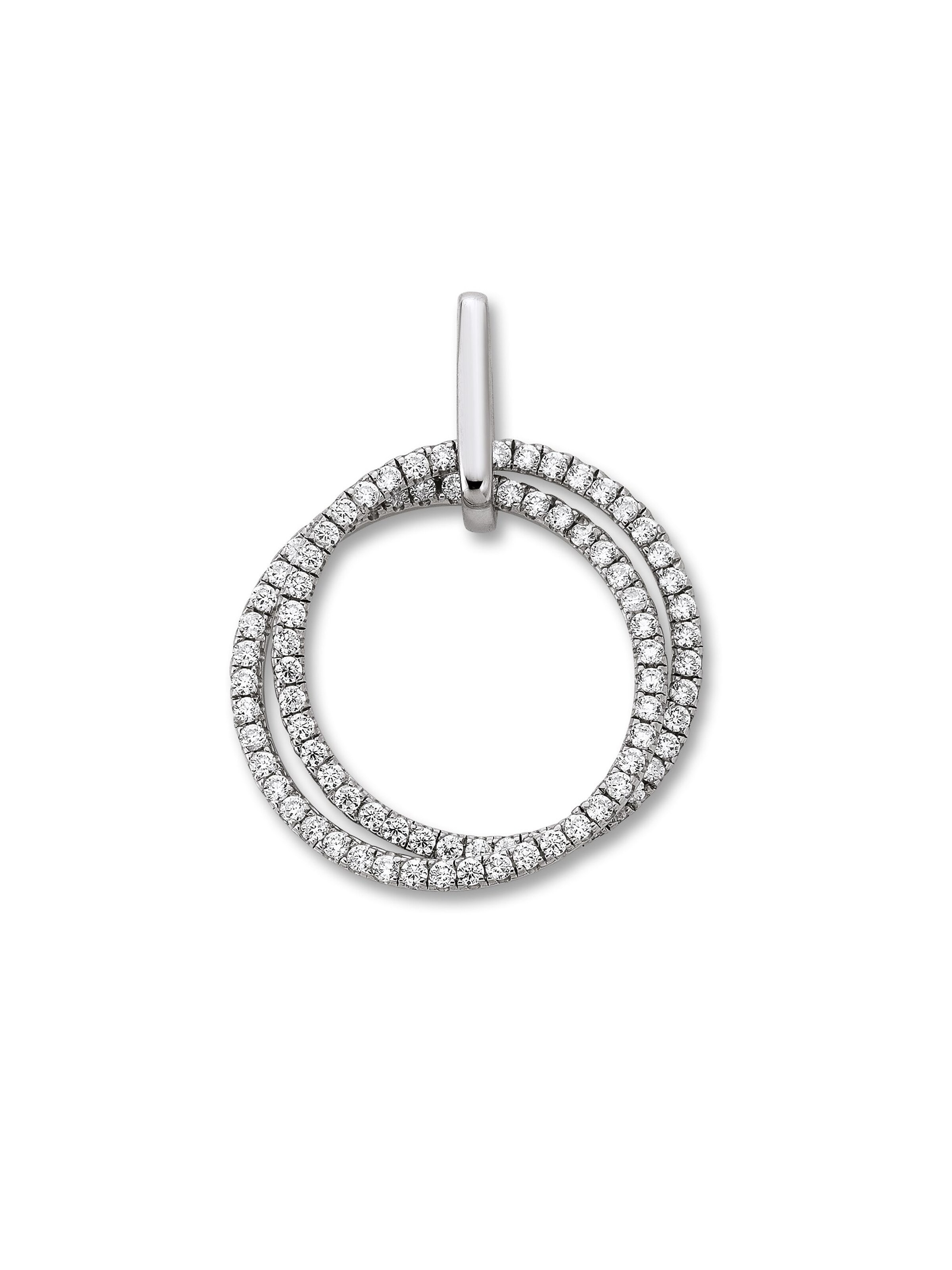 ONE ELEMENT Anhänger 'Kreis' in Silber: Vorderseite