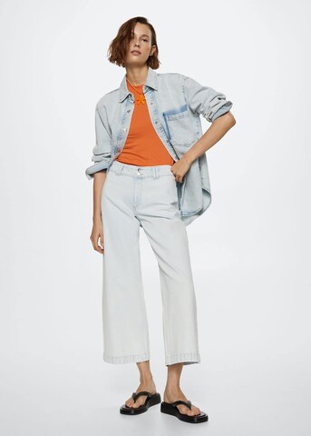 MANGO Wide Leg Jeans in Blau: Vorderseite