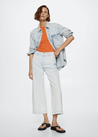 Wide Leg Jean MANGO en bleu : devant