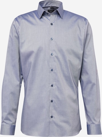 Coupe slim Chemise OLYMP en bleu : devant