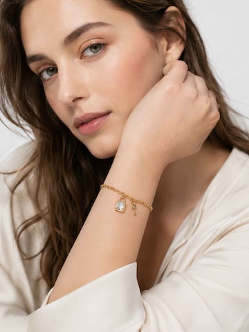 RteRme Armband 'Lock and Key Bracelet' in Goud: voorkant