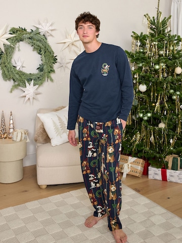 Next Pyjama lang in Blauw: voorkant