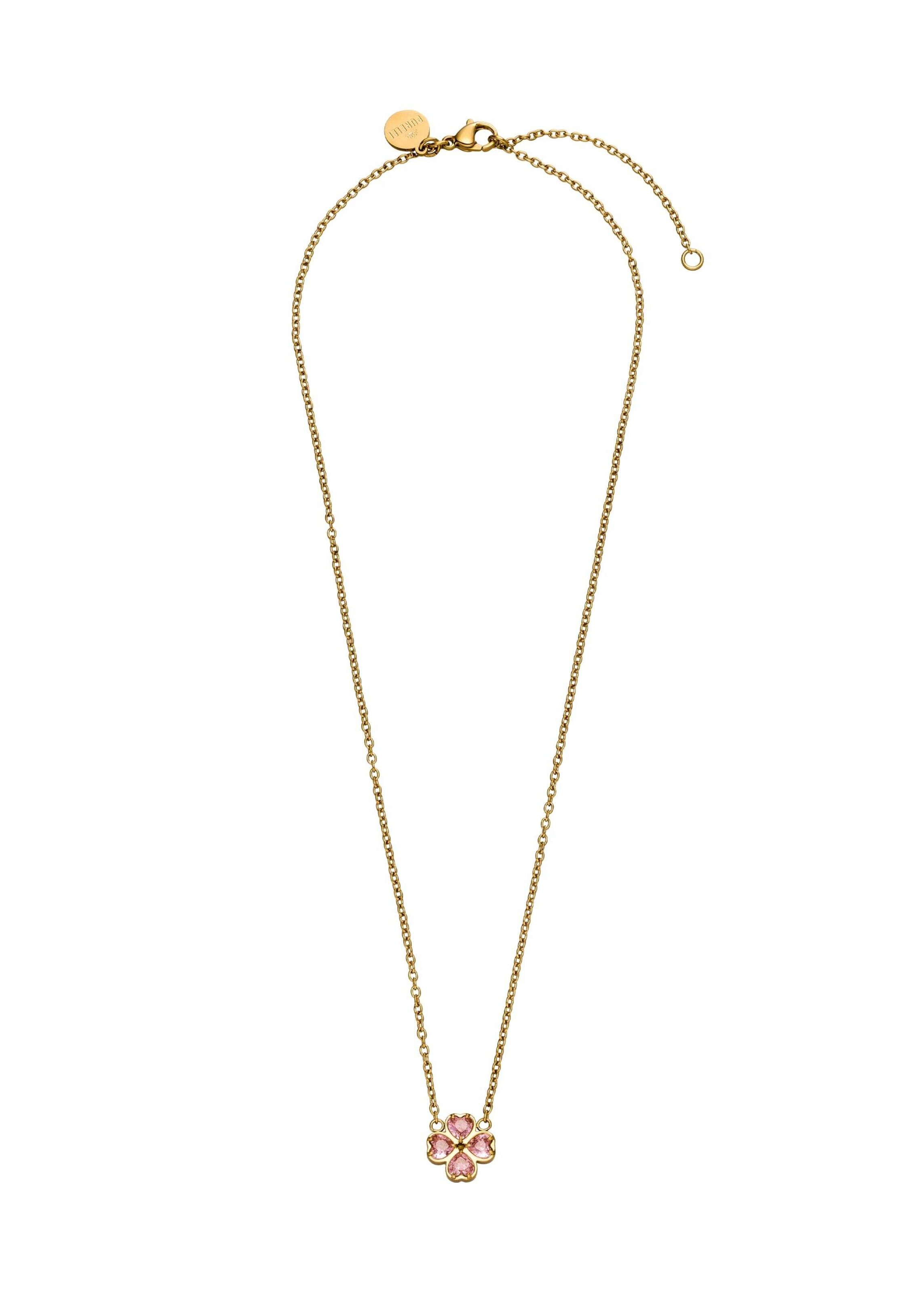 PURELEI Chaîne 'Cuore Rosé' en or / rose, Vue avec produit