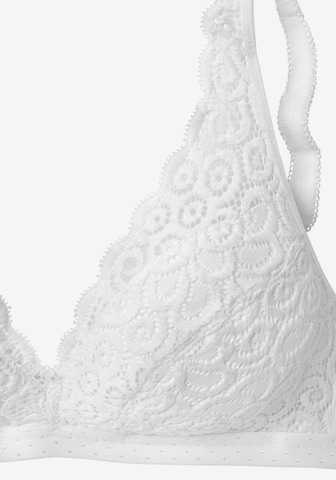 PETITE FLEUR Triangle Bra in White