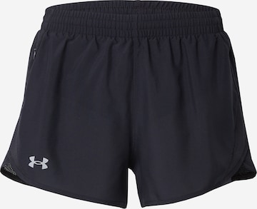 UNDER ARMOUR Regular Workout Pants 'Fly-By 3' in Black: front