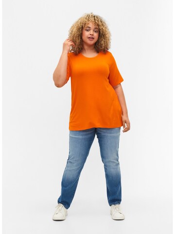 Zizzi Bluse 'Carly' i orange