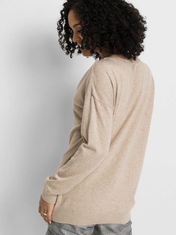 Pull-over oversize bonprix en beige