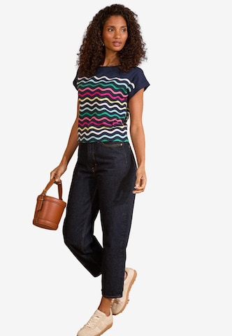 love & roses Shirt in Blue: front