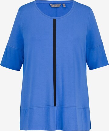 T-shirt Ulla Popken en bleu : devant