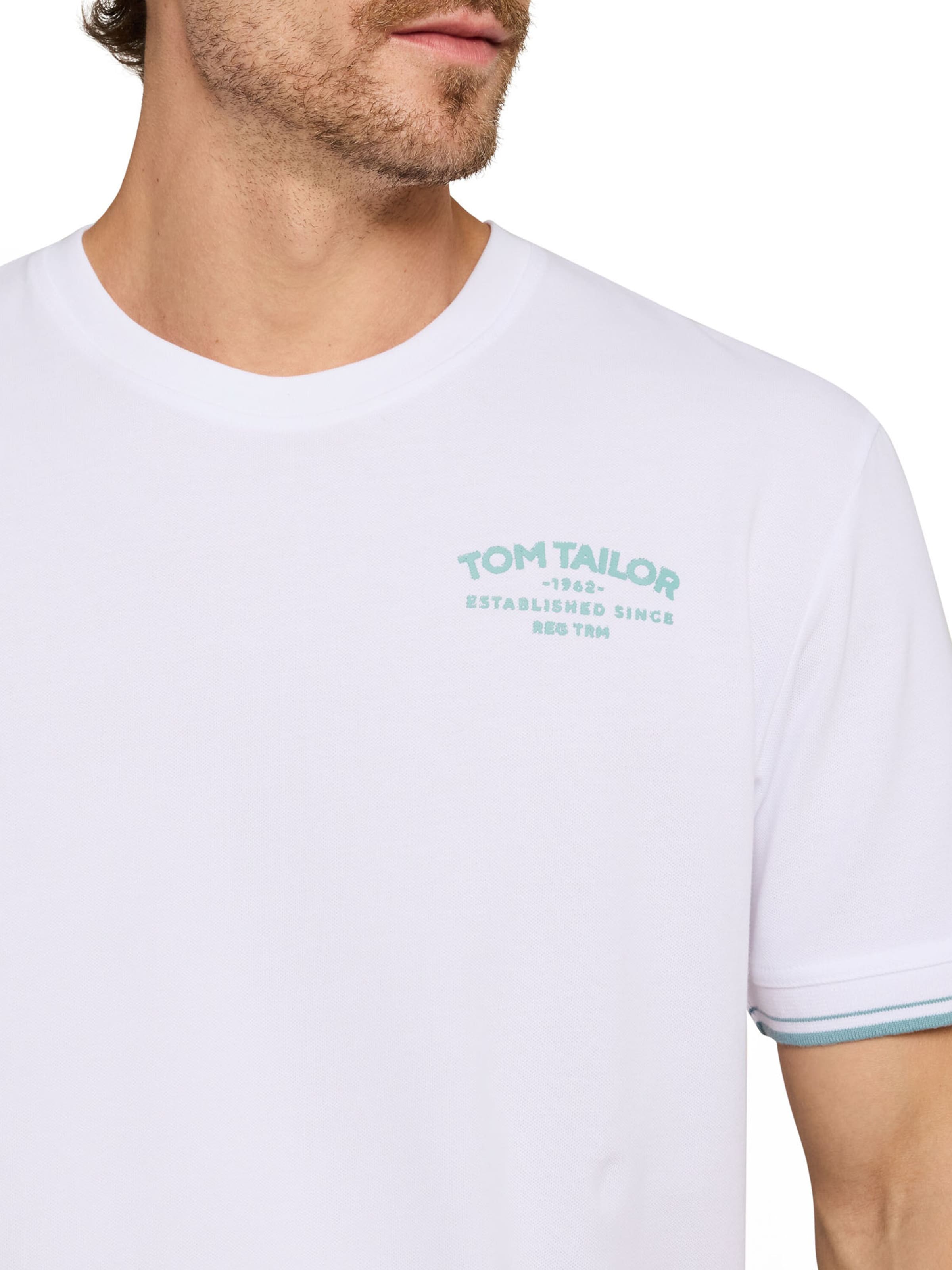 balts TOM TAILOR T-Krekls