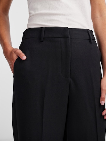 Y.A.S Wide leg Trousers with creases 'Likka' in Black