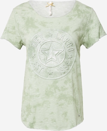 Tricou 'DIRECTION' de la Key Largo pe verde: față