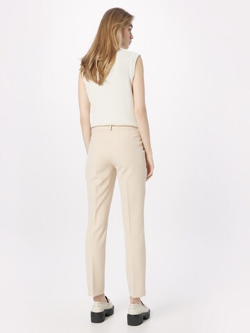 MORE & MORE Regular Trousers with creases in Beige