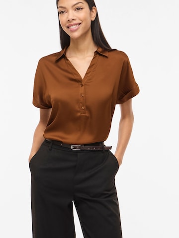 VILA Blouse 'VIEnna Ravenna' in Bruin