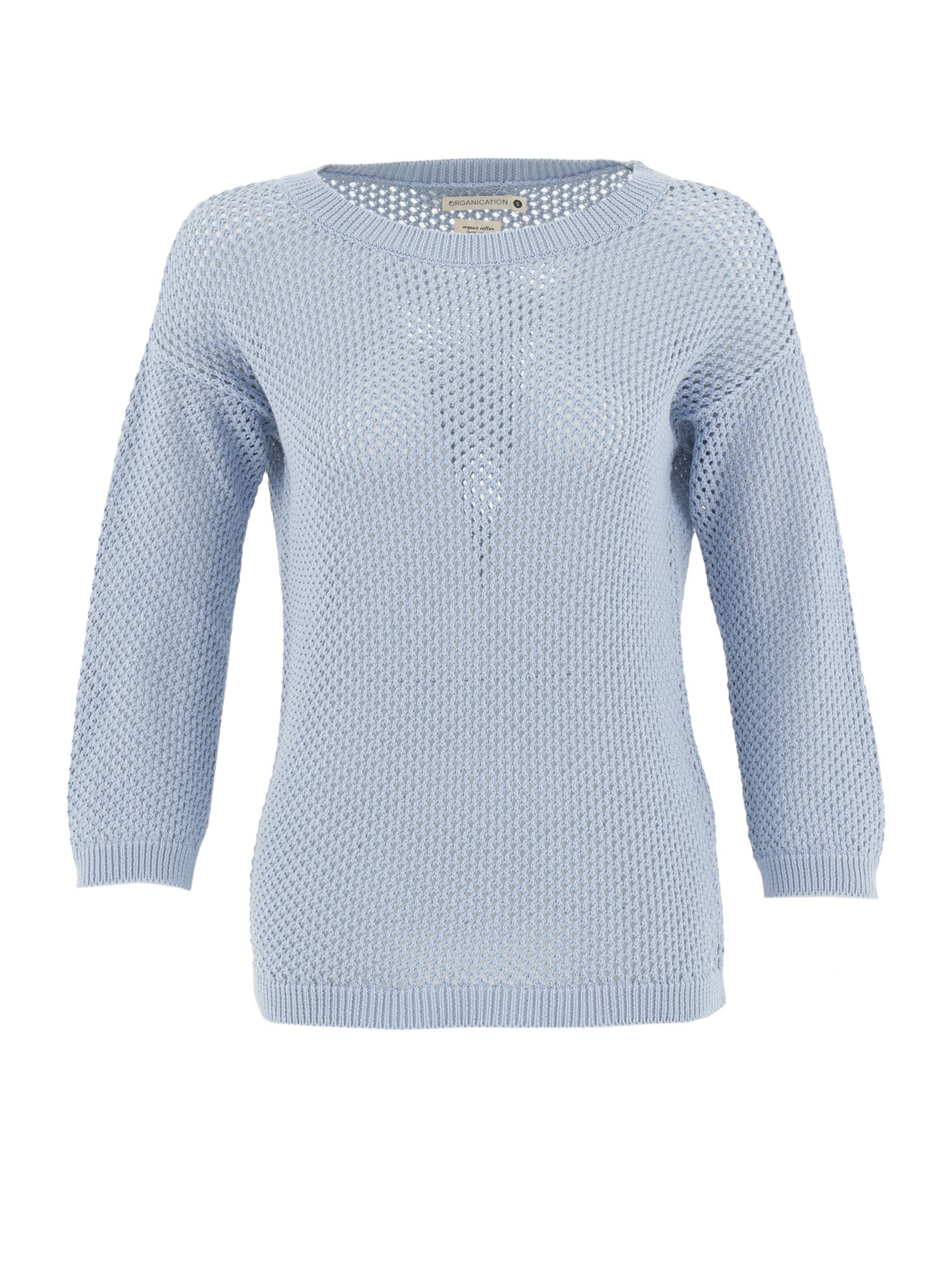 Organication Pullover in Blau: Vorderseite
