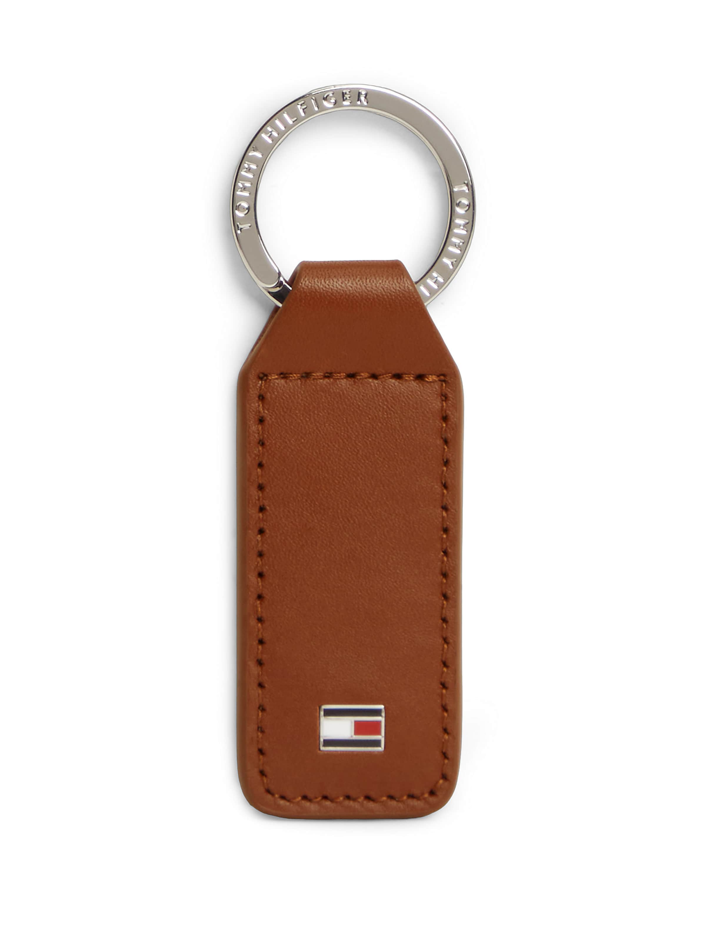TOMMY HILFIGER Set: Portemonnaie und Schlüsselanhänger in Braun