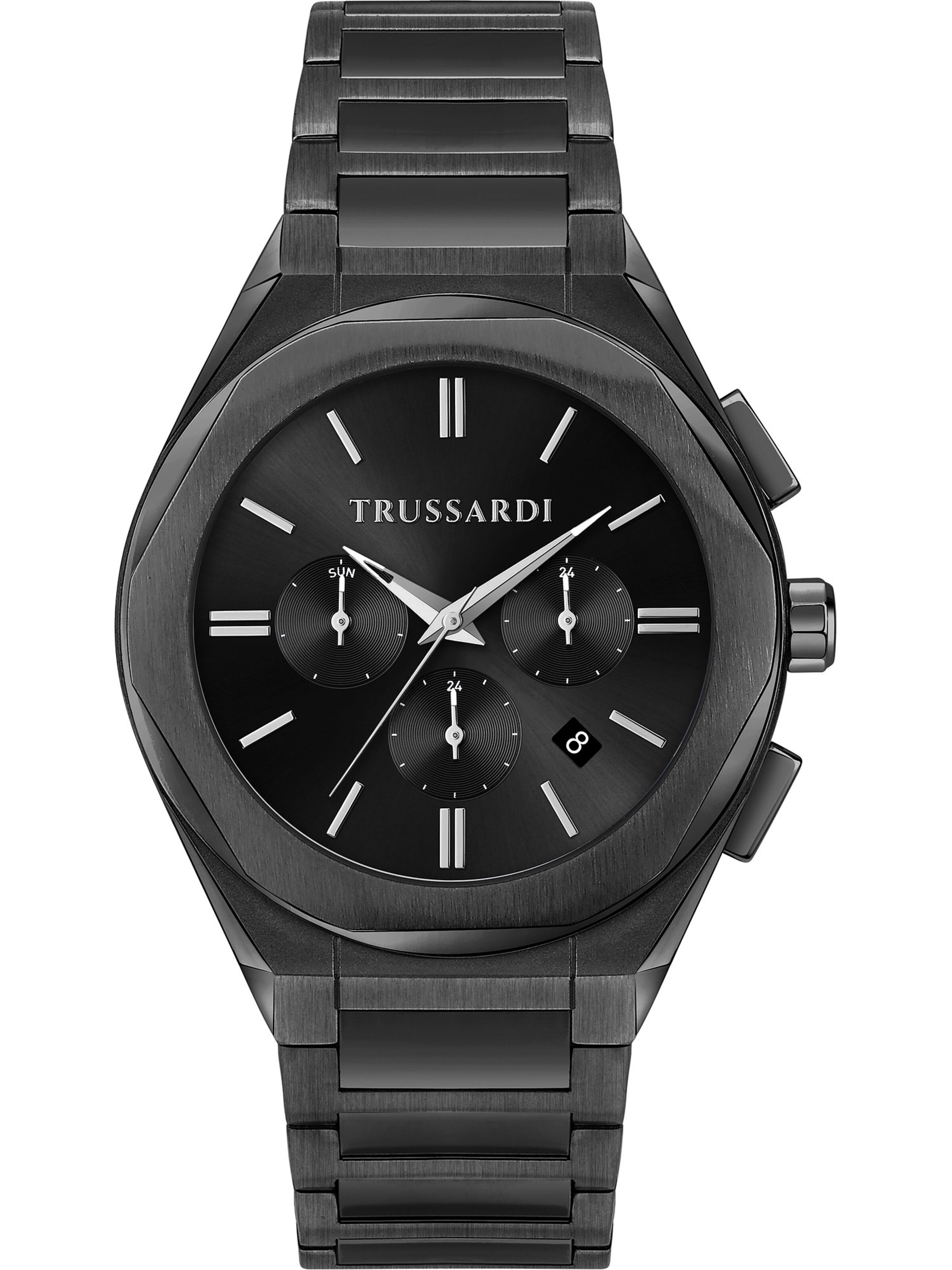 Trussardi Analog Watch in Black: front