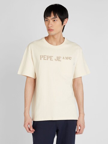 Pepe Jeans Μπλουζάκι 'COSBY' σε μπεζ: μπροστά