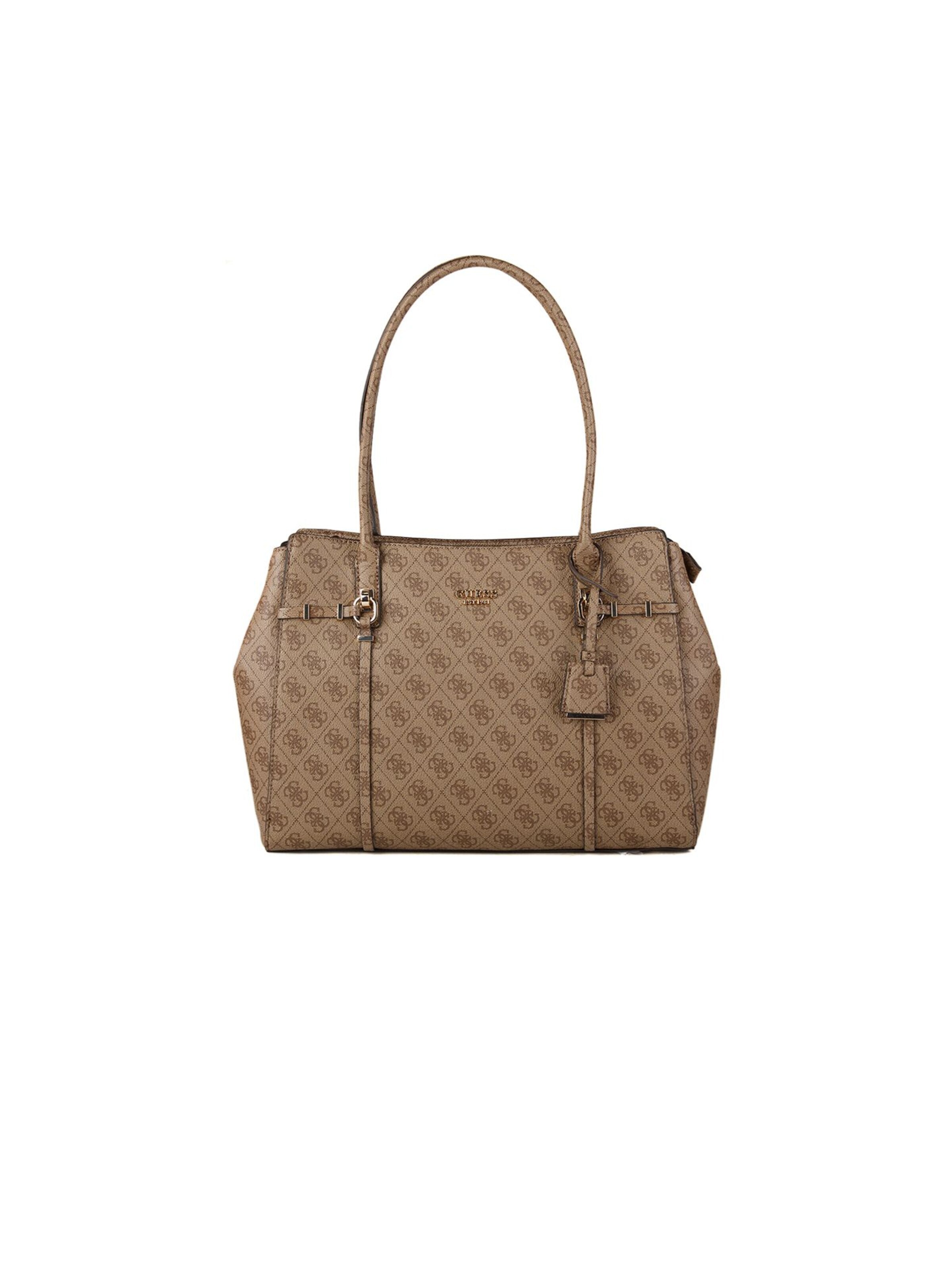 Sac bandoulière 'Leona' GUESS en marron : devant