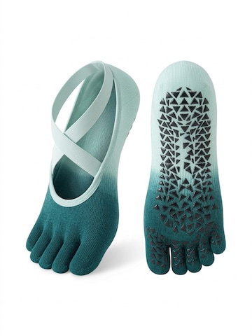 Millo Athletic Socks 'Freedom Yoga' in Blue: front
