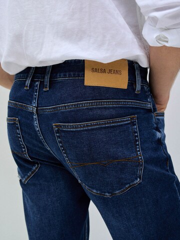 Coupe slim Jean Salsa Jeans en bleu