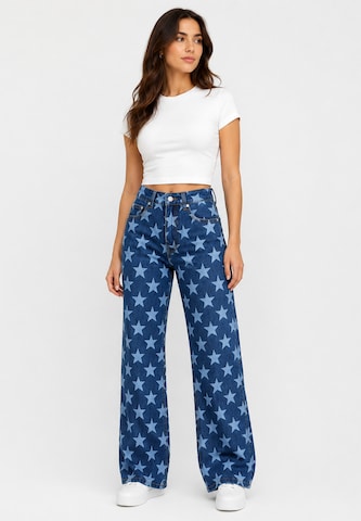 Wide Leg Jean Elara en bleu