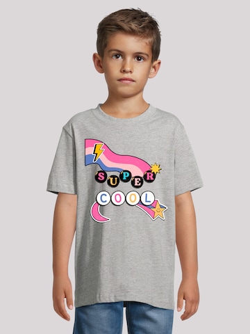 F4NT4STIC Shirt 'Super Coole Fun Perlen' in Grey: front