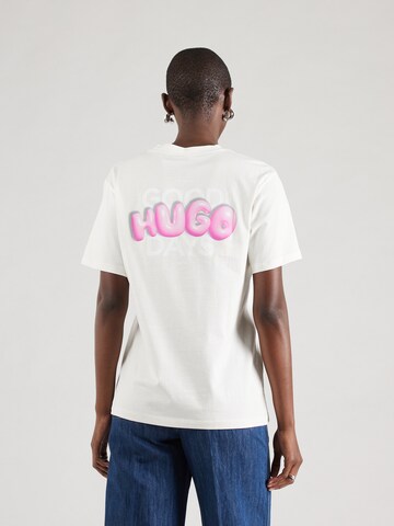 HUGO Μπλουζάκι σε λευκό: μπροστά