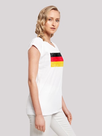 F4NT4STIC Shirt 'Germany Deutschland Flagge distressed' in Wit