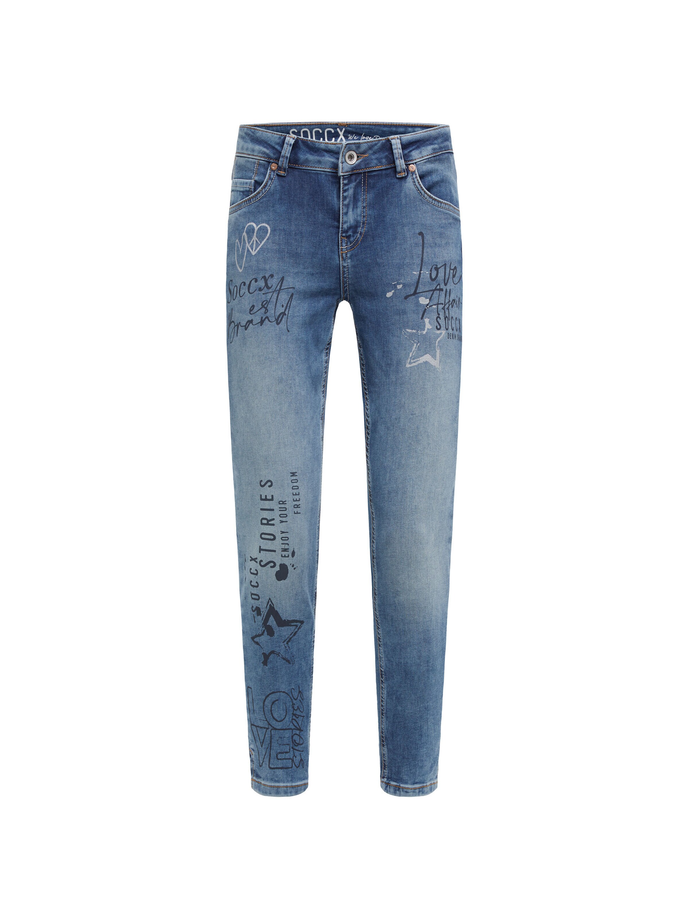 Soccx Slimfit Jeans Slim Fit in Blau: Vorderseite
