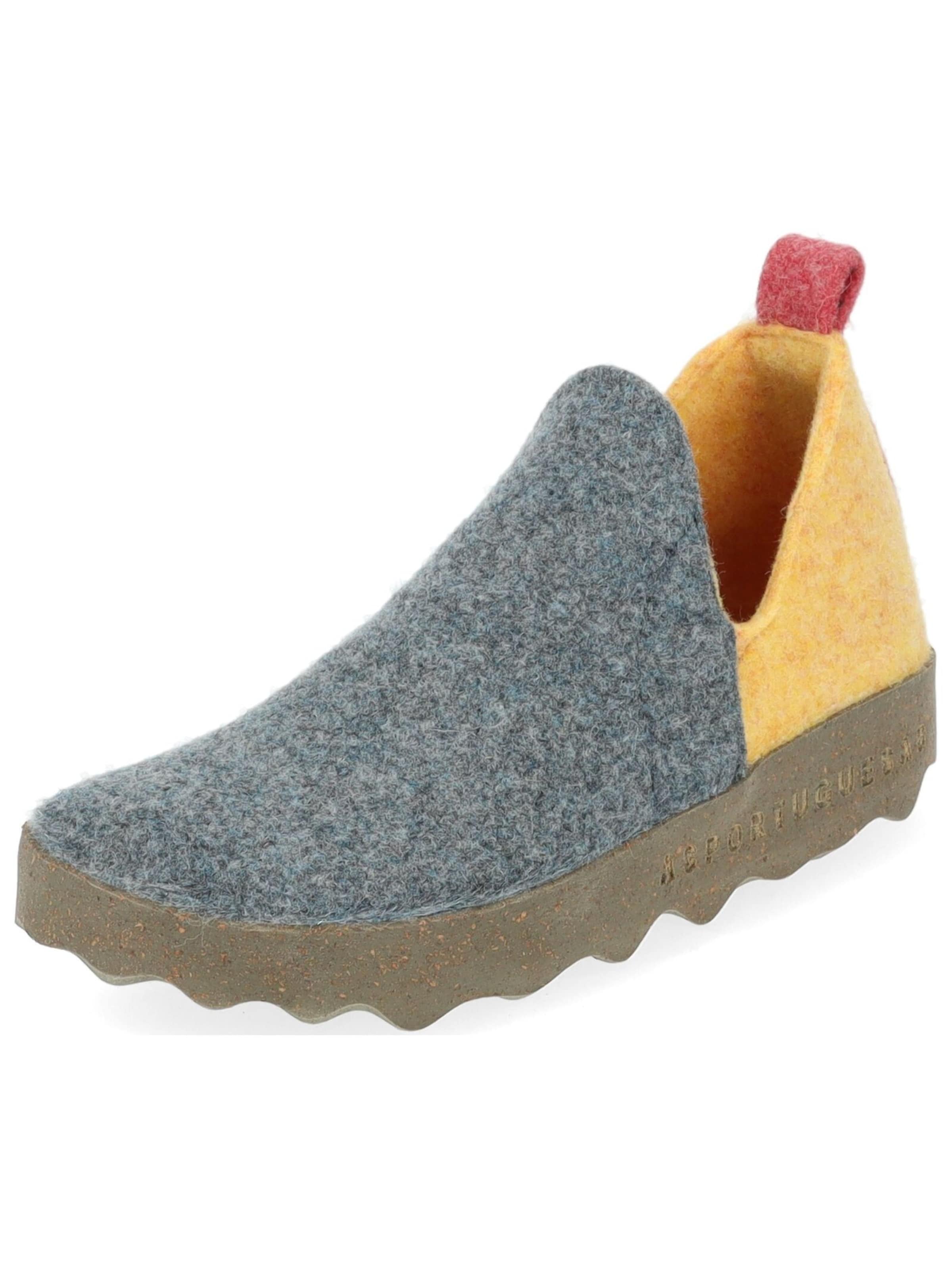 Asportuguesas Hausschuh in Grau: Vorderseite