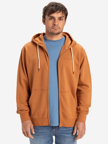 QUIKSILVER Fleecejacke 'Salt Water' in Braun: Vorderseite