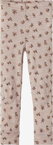 NAME IT - Skinny Leggings 'WANG' em castanho: frente