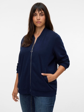 Vero Moda Curve Sweatvest 'VMCKimiko' in Blauw: voorkant