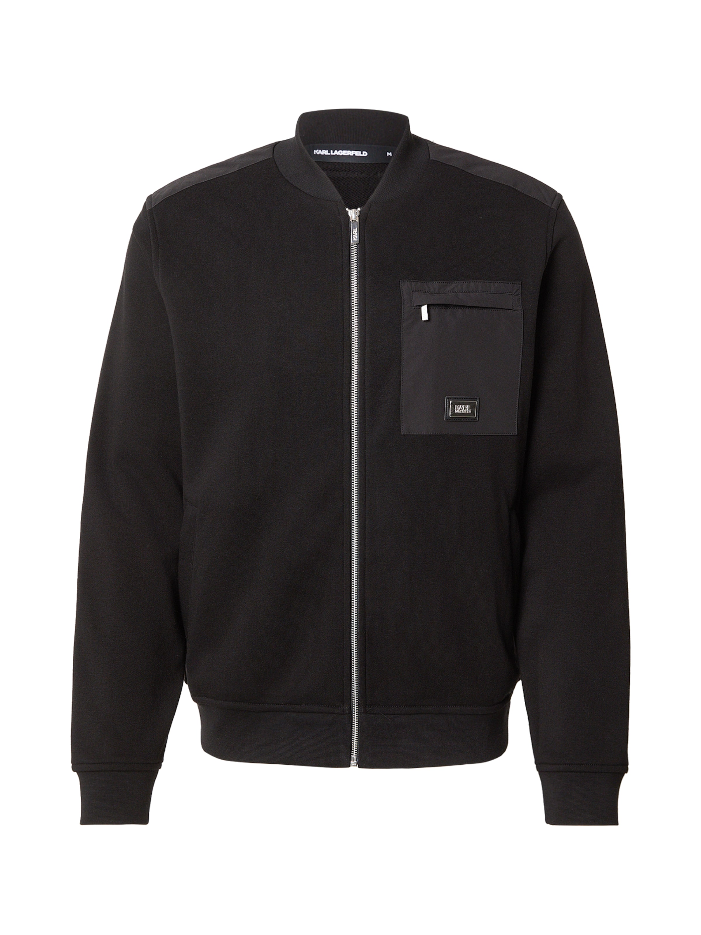 Karl Lagerfeld Tepláková bunda - Čierna: predná strana